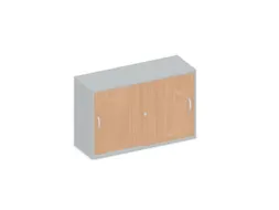 Schuifdeurkast 770x1200x430mm Romp Lichtgrijs Decor Front Beuken