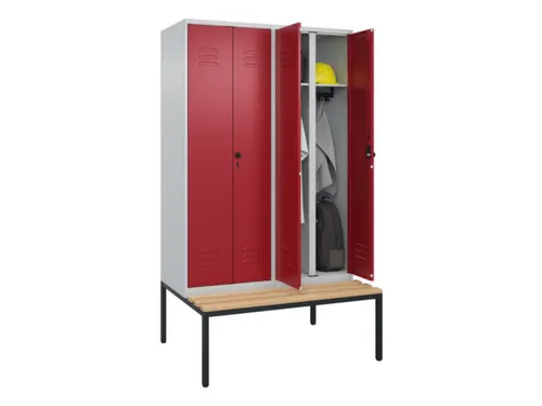 locker voor scheiding van kleding,HxBxD 2120x1200x815mm,4vak