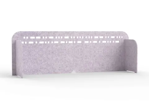 Akoestisch PET-vilt scheidingsscherm L 150x35cm lichtgrijs