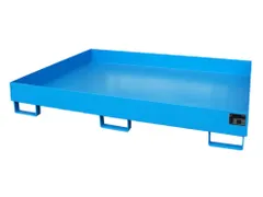 stellingopvangbak,opvangvol. 240l,HxBxD 250x1750x1300mm,staal,RAL 5012