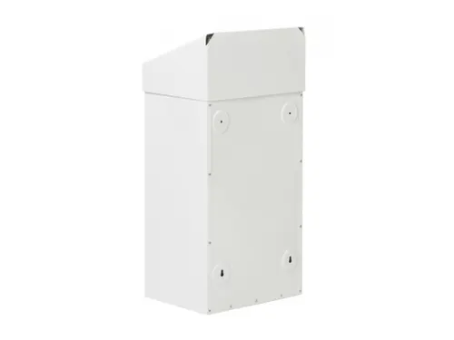 Metalen Afvalbak met pushklep 50 Liter Wit
