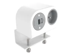 Desktop stekkerdoos Power Phase 1x penaarde + USB A en C 25W Wit