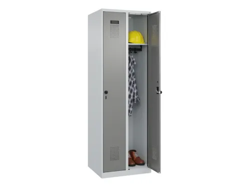 locker,HxBxD 1850x600x500mm,2vak,vak B 300mm,draaigrendel
