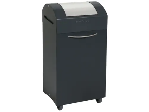 Afvalbak 60 Liter 790x380x320mm Plaatstaal 2 Wielen Klep Grijs