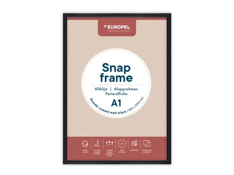 Kliklijst Europel A1 25mm mat zwart