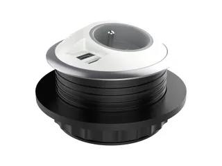 Desktop stekkerdoos Power PixelTUF 1x Penaarde +USB A/C 25W Wit - 1