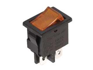 Vermogen Rockerschakelaar 5A-250V Dpst On-Off - Met Oranje Neonlicht - 1