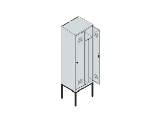 locker voor scheiding van kleding,HxBxD 2120x600x500mm,2vak - 3