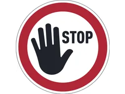 Verwijderbare vloersticker stop