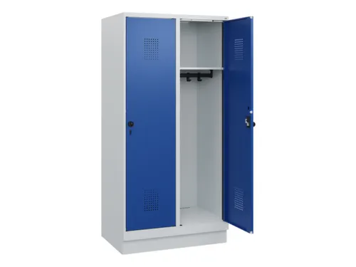 schoollocker,HxBxD 1630x800x500mm,2vak,vak B 400mm,draaigrendel,sokkel