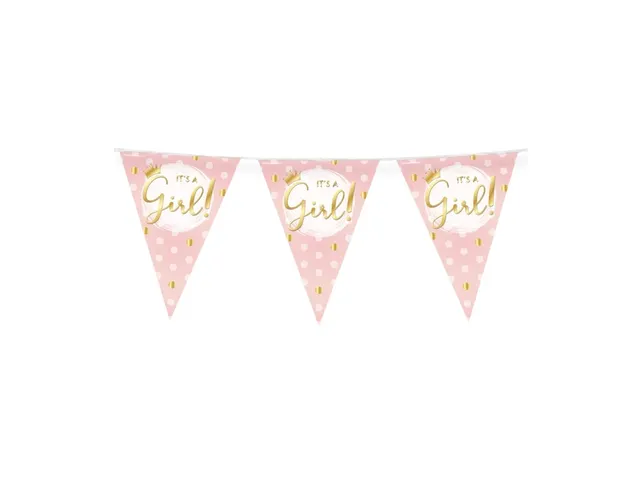 Party Flags foil It's a girl!