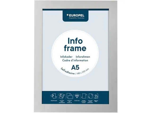 zelfklevend kader A5 zilver 2 stuks