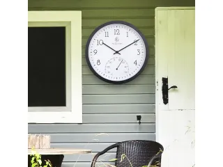 Buitenklok Nextime dia 30.5cm Marigold met temperatuur cijfers, zwarte - 5