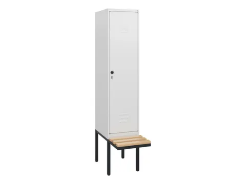 locker met bank,HxBxD 1950x400x815mm,1vak,vak B 400mm,draaigrendel