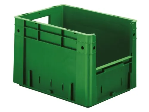 Euronorm Stapelkrat Groen 270x400x300mm 23 3l Gesloten Grijpopening