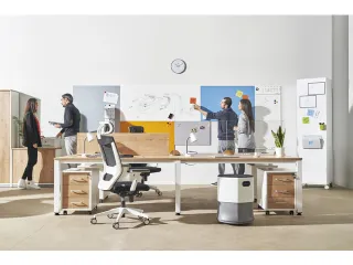 Whiteboard Rocada Skincube 55x55x200cm mobiel wit met 4 zijden - 9