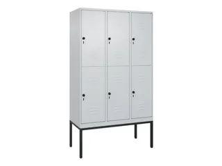 dubbeldekse locker,HxBxD 2120x1200x500mm,3x2vak.,vak B 400mm - 1