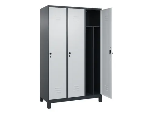 locker voor scheiding van kleding,HxBxD 1950x1200x500mm,3vak