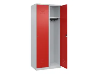 locker,HxBxD 1850x800x500mm,2vak,vak B 400mm,cil.-slot,staand op vloer - 1