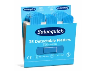 Pleisters Salvequick blauw detectabel refill 35 Stuks - 3