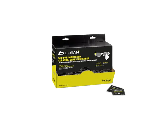 Bollé B500 reinigingsdoekjes voor brillen, per dispenser met 500 stuk