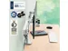 Bras double pour écran Leitz Ergo faible encombrement gris