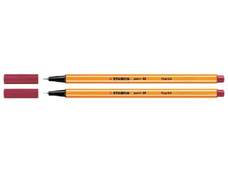 Fineliner STABILO point 88/50 donker rood 0.4mm - 1