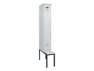 locker met bank,voor scheiding van kleding,HxBxD 2120x300x815mm,1vak - 2