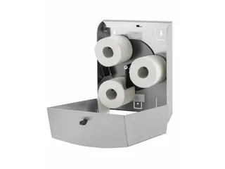 Toiletpapier dispenser RVS Voor Standaard Toiletrollen 3 Rollen - 2