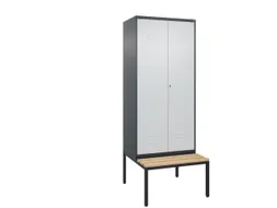 locker voor scheiding van kleding,HxBxD 2120x800x815mm,2vak