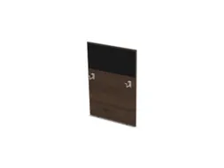 baliepaneel bureau aanbouw rechts 800mm NV bruin hickory BN8033-zwart