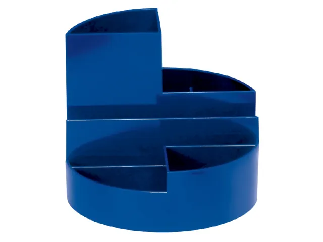Pennenkoker MAUL roundbox 7 vakken Ø140x125mm blauw