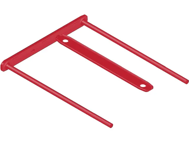 archiefbinder D-clip 100 stuks rood