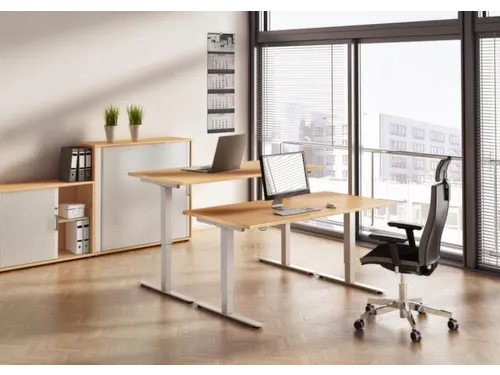 Elektrisch in hgte vst. zit-sta-bureau,HxBxD 730-1190x1200x800mm