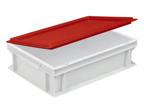 Scharnierdeksel Voor Euronorm Stapelkrat Lxb 400X300Mm Rood