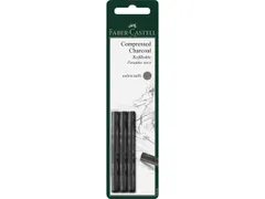 Houtskool Faber-Castell Pitt Monochrome geperst ES 3 stuks blister