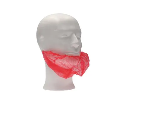 PP non woven baardmasker rood met 1 elastiek 1000 Stuks