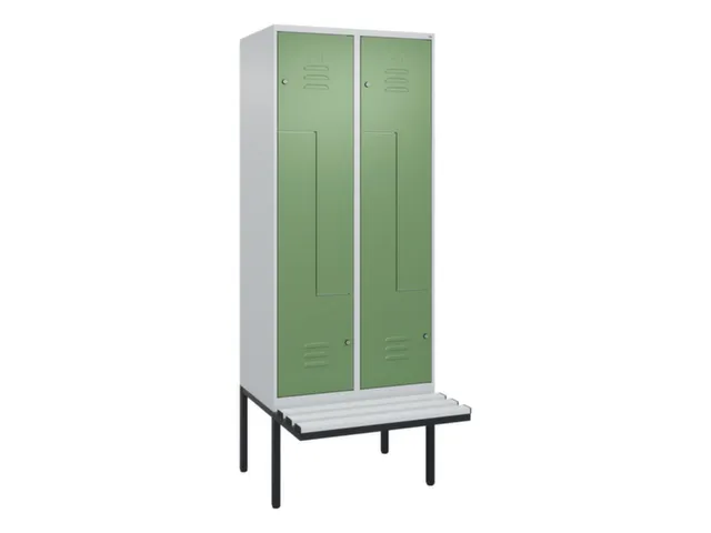 Z-garderobekast,HxBxD 2120x800x815mm,4vak,vak B 400mm,cil.-slot