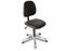 Discountoffice Werkplaatsstoel H 510-650mm Kunstleer Zwart Gasveer Wielen