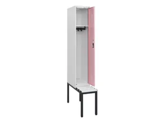 locker met bank,HxBxD 1950x300x815mm,1vak,vak B 300mm,cilinderslot - 1