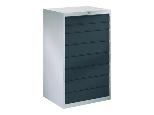ladekast HxBxD 1200x715x600mm 8laden slot RAL7035 front RAL7016