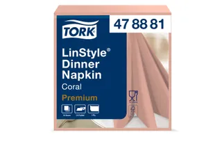 Dinerservet Tork 478881 LinStyle 1/4-vouw 1-laags 50st koraalrood - 1