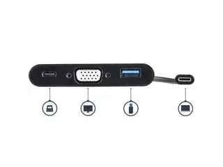 Usb-c Naar Vga Multifunctionele Adapter Power Delivery Usb-a Poort - 4
