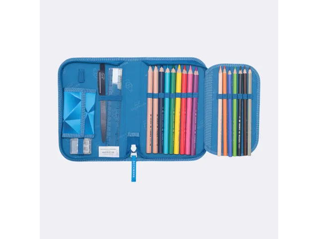 Etui Beckmann gevuld 21 delig Blue Lightning