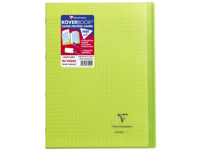 Schrift Koverbook A4 48 vel Seyès, kaft in PP assorti transparant