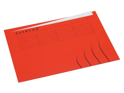 Vouwmap Secolor A4 ongelijk 225gr rood