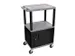 chariot à étagères en plastique,force 150kg,plateau Lxl 610x460mm,g