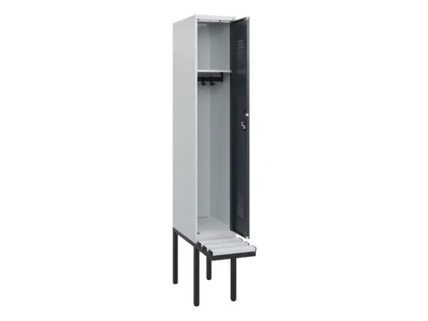 locker met bank,HxBxD 1950x300x815mm,1vak,vak B 300mm,cilinderslot