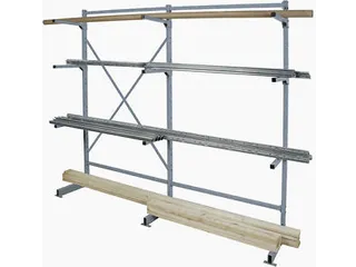 Draagarmstelling Basis+aanbouw Hxbxd 1950x2090x450mm 3staanders 9arm - 2