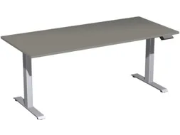 Elektrisch ihv bureau,HxBxD 730-1230x1800x800mm,blad onyxgrijs